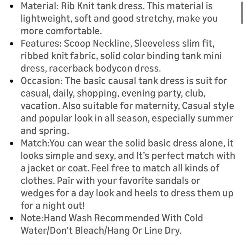 Womens Ribbed Sleeveless Tank Dresses Basic Bodycon Mini Dress - Picture 5 of 10